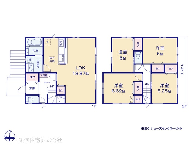 G00389925 千葉県八千代市大和田新田 新築一戸建て 3698万円【間取図】