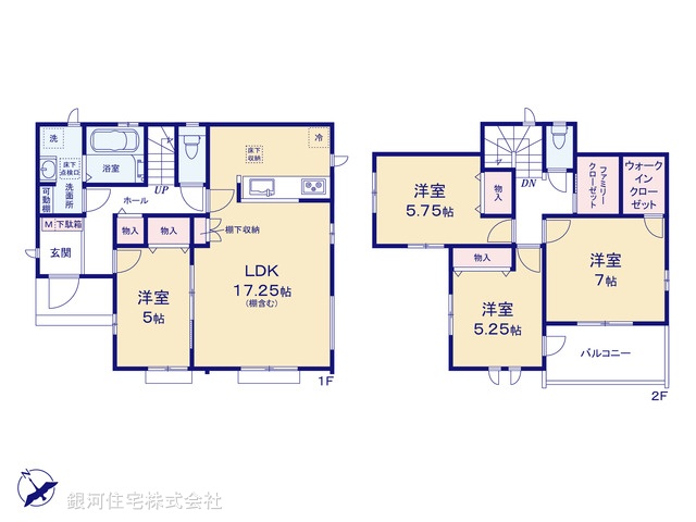 G00389933 千葉県松戸市常盤平双葉町 新築一戸建て 5890万円【間取図】