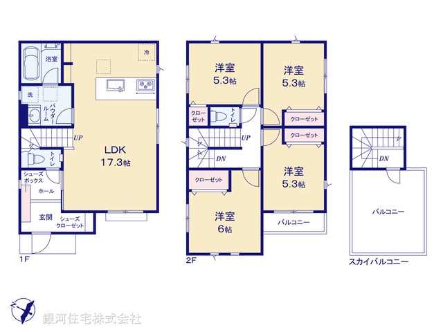 G00389937 神奈川県綾瀬市寺尾釜田１丁目 新築一戸建て 4280万円【間取図】