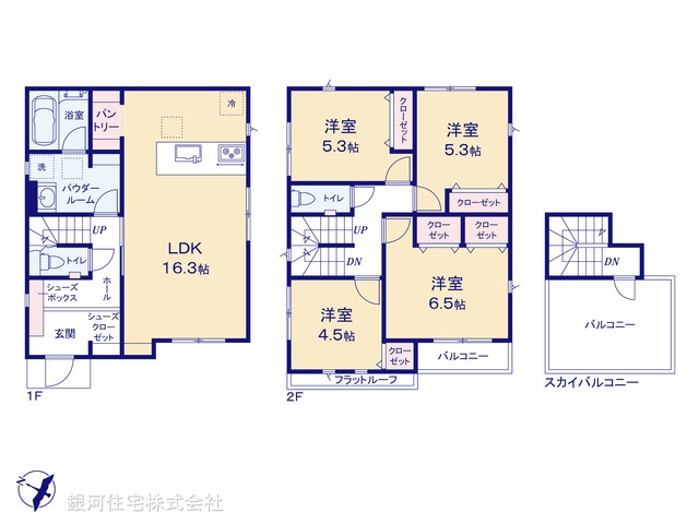 G00389938 神奈川県綾瀬市寺尾釜田１丁目 新築一戸建て 4280万円【間取図】