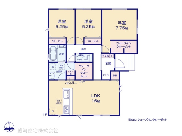 G00389958 千葉県千葉市若葉区北大宮台 新築一戸建て 3390万円【間取図】