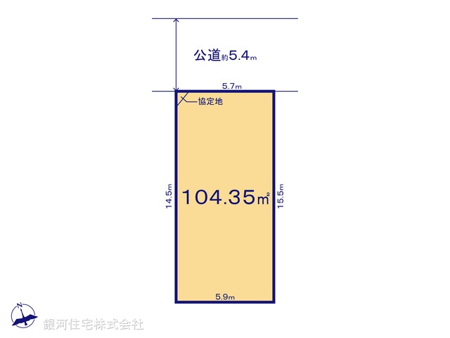 G00389967 千葉県我孫子市若松 土地 2250万円【区画図】