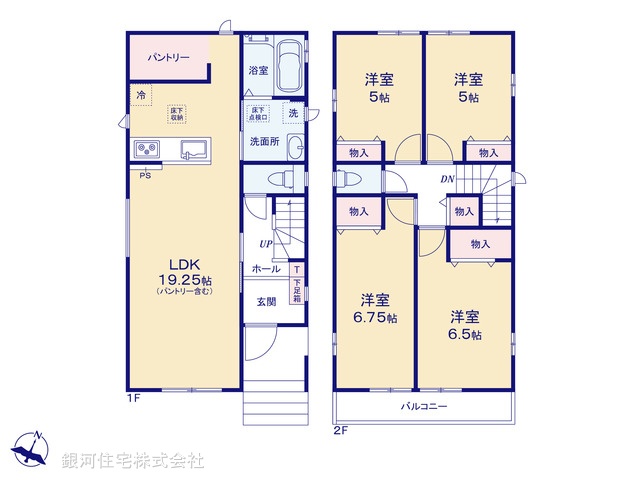 G00390017 千葉県千葉市稲毛区宮野木町 新築一戸建て 3690万円【間取図】