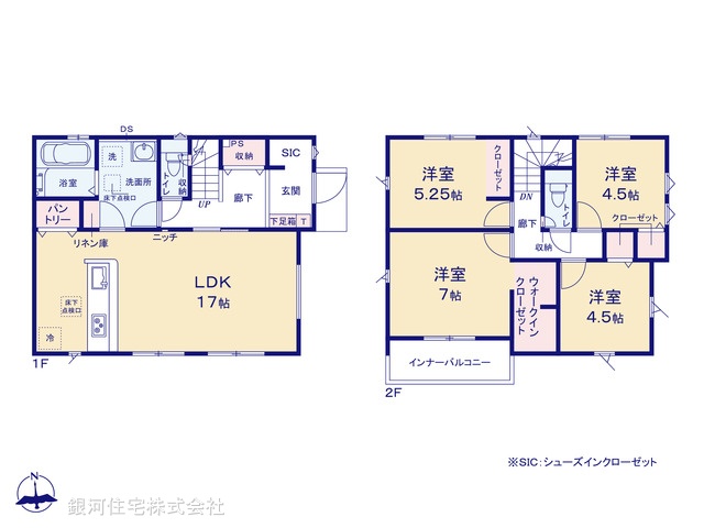 G00390034 千葉県千葉市若葉区千城台北１丁目 新築一戸建て 3390万円【間取図】