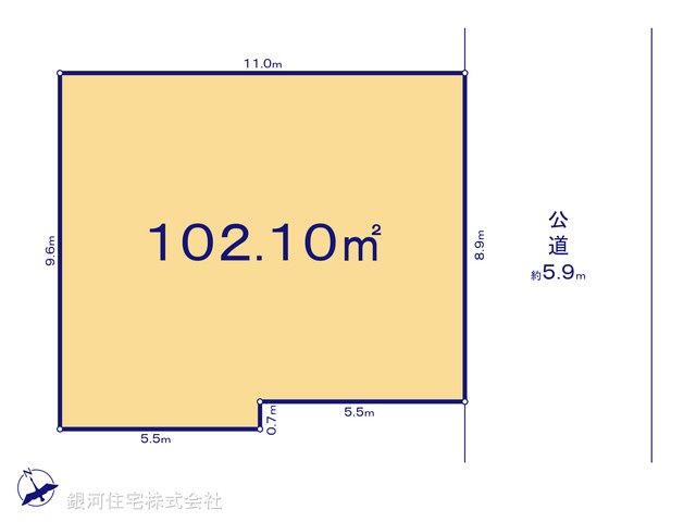 G00390043 東京都府中市四谷３丁目 土地 3280万円【区画図】