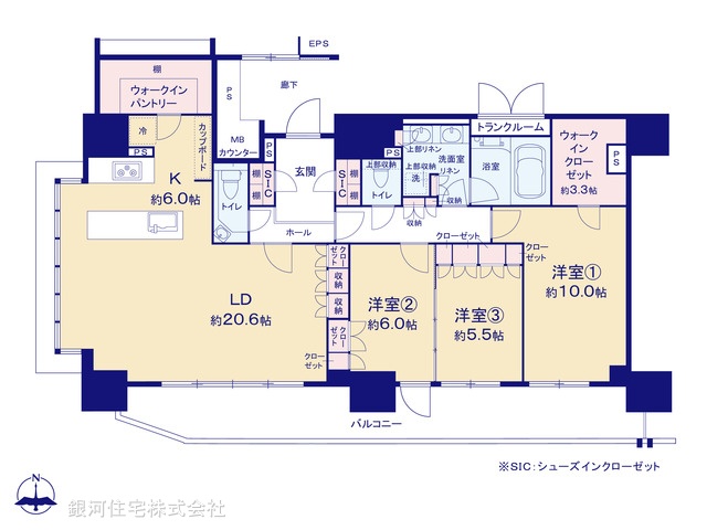 G00390045 東京都港区芝大門１丁目 中古マンション 6億5800万円【間取図】
