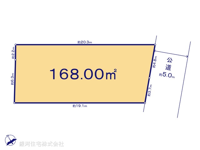 G00390052 千葉県柏市逆井１丁目 土地 1870万円【区画図】