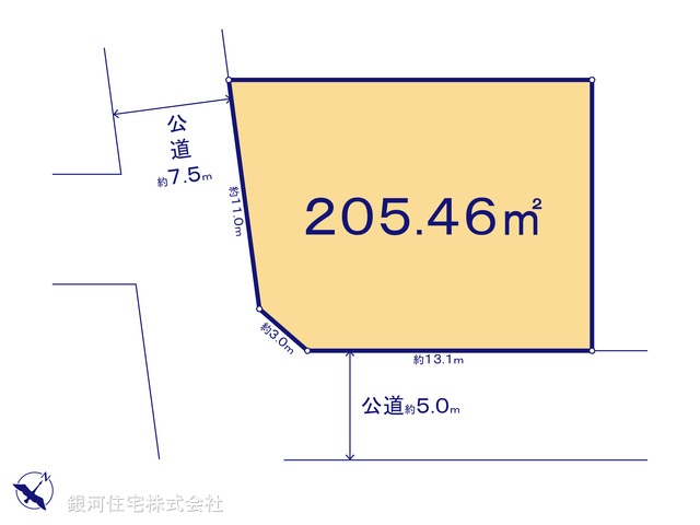 G00390055 東京都八王子市北野台１丁目 土地(建築条件付土地) 3400万円【区画図】