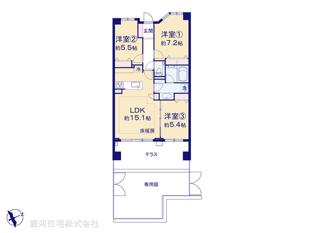 G00390062 東京都武蔵野市吉祥寺東町３丁目 中古マンション 1億2480万円【間取図】