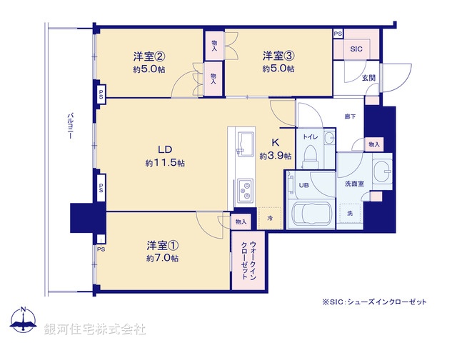 G00390063 東京都中央区晴海２丁目 中古マンション 1億5480万円【間取図】