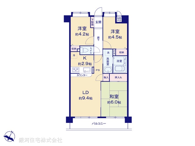 G00390071 東京都多摩市山王下１丁目 中古マンション 3780万円【間取図】