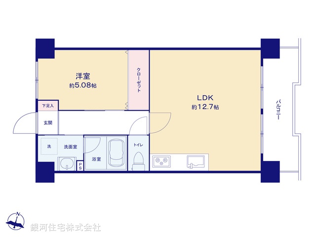 G00390087 東京都葛飾区白鳥２丁目 中古マンション 2299万円【間取図】
