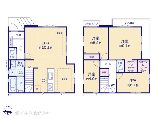 G00390129 神奈川県川崎市多摩区生田６丁目 新築一戸建て 7049万円【間取図】
