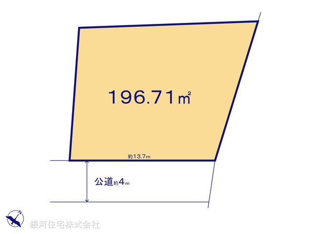 G00390147 埼玉県桶川市坂田西３丁目 土地 1980万円【区画図】
