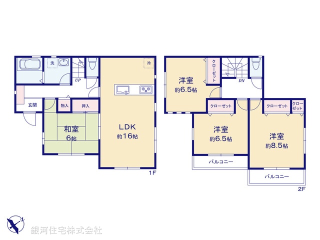 G00390195 千葉県鎌ヶ谷市南鎌ヶ谷４丁目 中古一戸建て 2549万円【間取図】