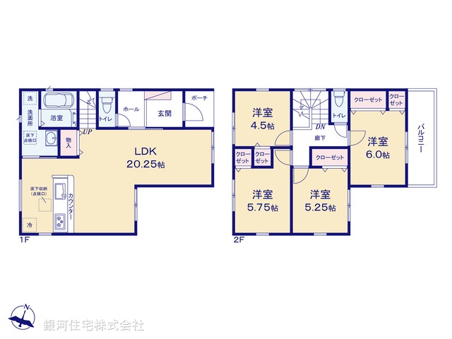 G00390205 埼玉県さいたま市南区松本２丁目 新築一戸建て 4280万円【間取図】