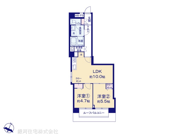 G00390289 東京都中野区弥生町１丁目 中古マンション 4899万円【間取図】