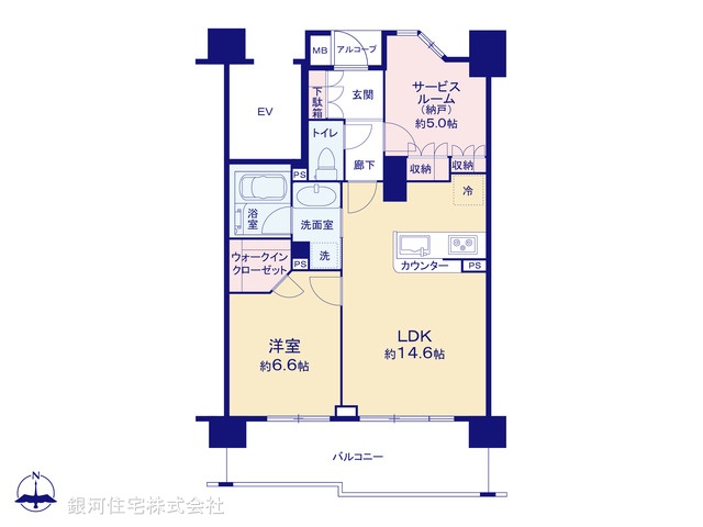 G00390439 東京都板橋区舟渡２丁目 中古マンション 5180万円【間取図】