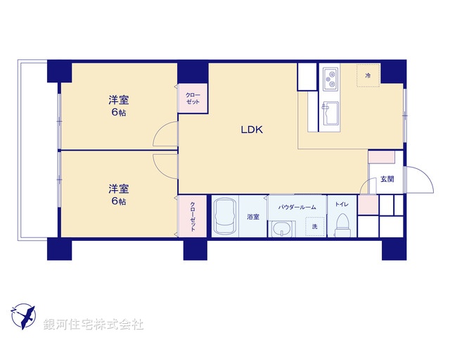 G00390447 神奈川県横浜市港北区師岡町 中古マンション 3490万円【間取図】