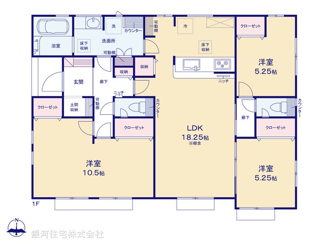 G00390488 埼玉県行田市大字谷郷 新築一戸建て 2590万円【間取図】