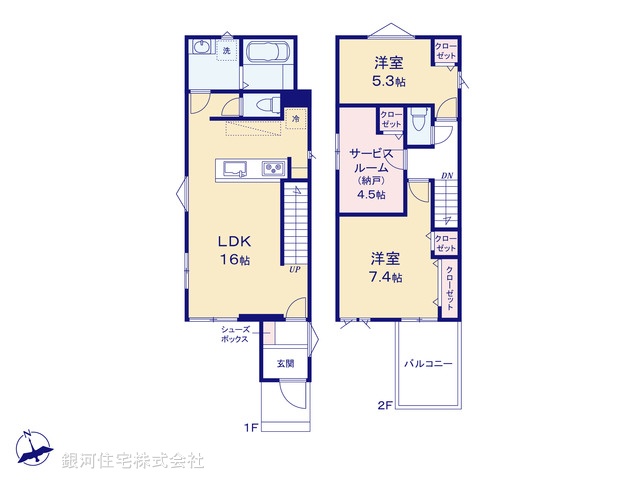 G00390603 千葉県市川市本北方２丁目 新築一戸建て 3880万円【間取図】