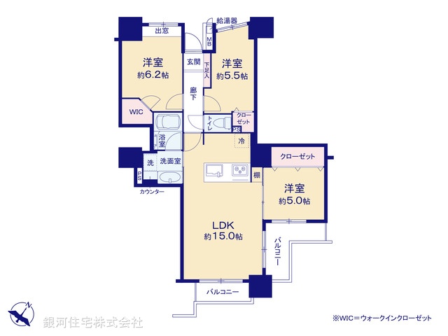 G00390696 埼玉県川口市幸町１丁目 中古マンション 7299万円【間取図】
