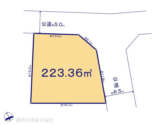 G00390735 神奈川県横浜市港北区高田西４丁目 土地 5380万円【区画図】