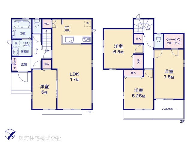 G00390834 千葉県船橋市大穴北２丁目 新築一戸建て 3190万円【間取図】