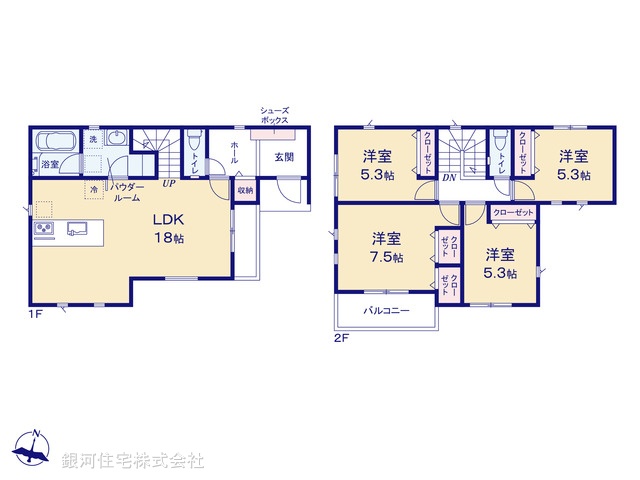 G00390900 神奈川県秦野市戸川 新築一戸建て 3280万円【間取図】
