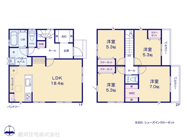 G00390924 東京都町田市小山町 新築一戸建て 5890万円【間取図】