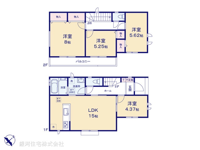 G00391004 千葉県八千代市勝田台３丁目 新築一戸建て 4490万円【間取図】