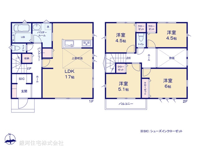 G00391016 神奈川県横浜市戸塚区上柏尾町 新築一戸建て 5180万円【間取図】