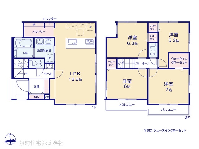 G00391034 神奈川県横浜市保土ヶ谷区上菅田町 新築一戸建て 4480万円【間取図】