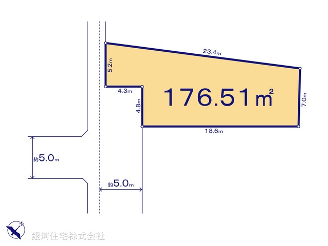 G00391126 神奈川県足柄上郡大井町金子 土地 1190万円【区画図】