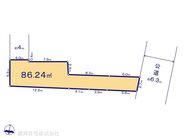 G00391148 埼玉県さいたま市浦和区本太４丁目 土地 4170万円【区画図】