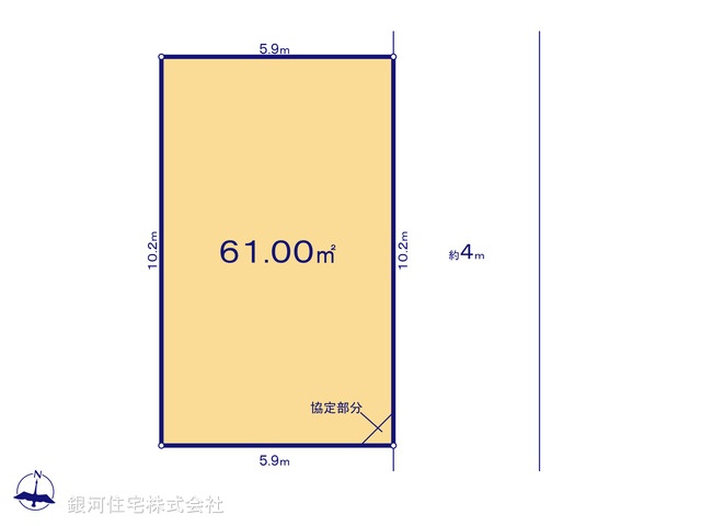G00391150 埼玉県さいたま市浦和区本太４丁目 土地 4410万円【区画図】