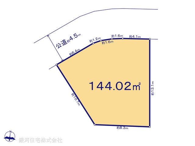 G00391175 神奈川県横浜市都筑区中川５丁目 土地 6580万円【区画図】