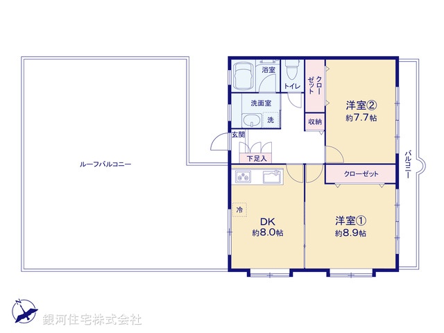 G00391210 神奈川県川崎市宮前区犬蔵２丁目 中古マンション 3290万円【間取図】