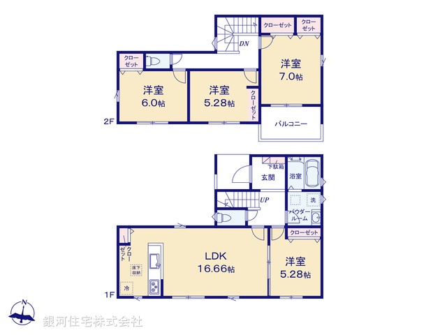 G00391362 千葉県印西市高花６丁目 新築一戸建て 3590万円【間取図】