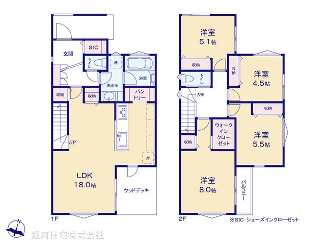 G00391452 千葉県千葉市若葉区小倉台３丁目 新築一戸建て 3990万円【間取図】