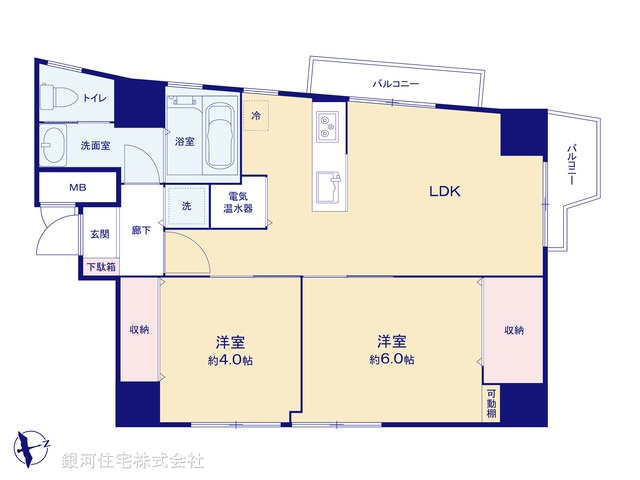 G00391614 東京都江東区木場２丁目 中古マンション 6480万円【間取図】