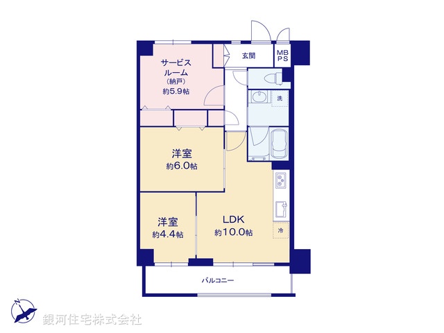 G00391617 東京都世田谷区南烏山６丁目 中古マンション 7180万円【間取図】