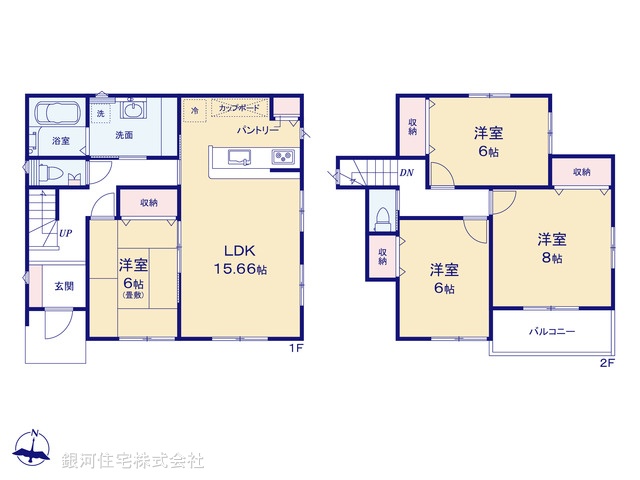G00391635 神奈川県小田原市栢山 新築一戸建て 2890万円【間取図】