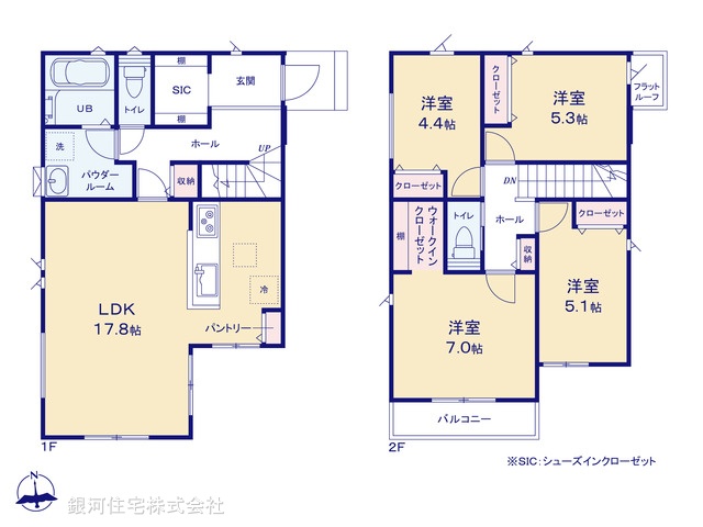 G00391676 神奈川県大和市上和田 新築一戸建て 4590万円【間取図】