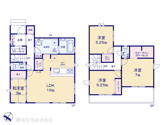 G00391750 埼玉県上尾市大字上 新築一戸建て 3399万円【間取図】