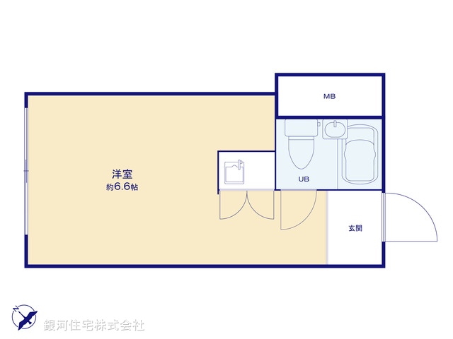 G00391764 東京都新宿区市谷砂土原町３丁目 中古マンション 1990万円【間取図】