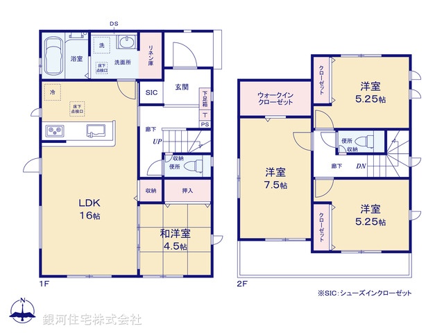 G00391996 千葉県八千代市大和田 新築一戸建て 3390万円【間取図】