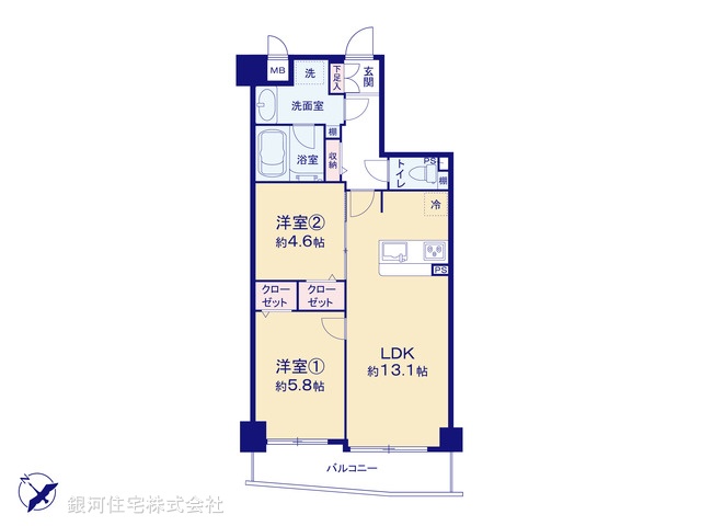 G00392028 東京都豊島区南長崎４丁目 中古マンション 6980万円【間取図】