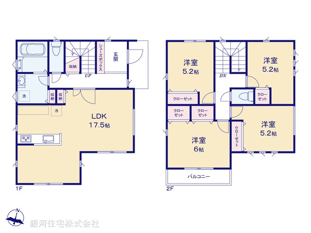 G00392038 神奈川県横須賀市岩戸２丁目 新築一戸建て 4098万円【間取図】