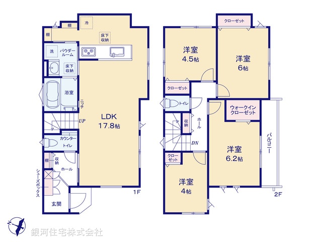 G00392091 神奈川県横須賀市公郷町４丁目 新築一戸建て 3980万円【間取図】
